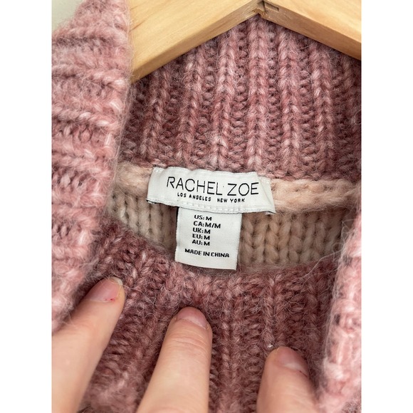 Rachel Zoe Women's Crew Neck Size M Wool Blend Striped Multi-Color Sweater L/S - Picture 5 of 10